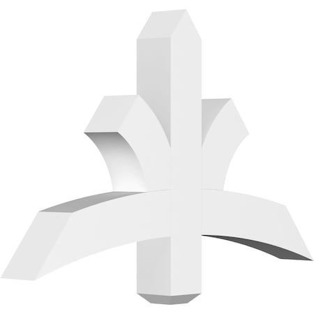 Ekena Millwork Davenport Architectural Grade PVC Gable Bracket, 36"W x 22 1/2"H x 4"D x 4"F, 15/12 Pitch GBP036X23X0404DAV00